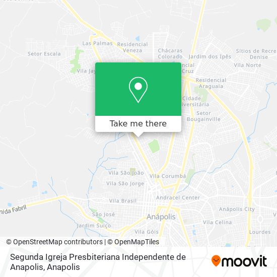 Segunda Igreja Presbiteriana Independente de Anapolis map