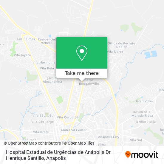 Mapa Hospital Estadual de Urgências de Anápolis Dr Henrique Santillo