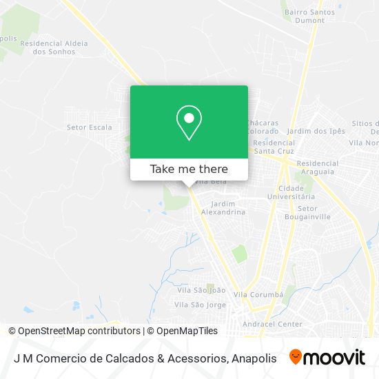 J M Comercio de Calcados & Acessorios map