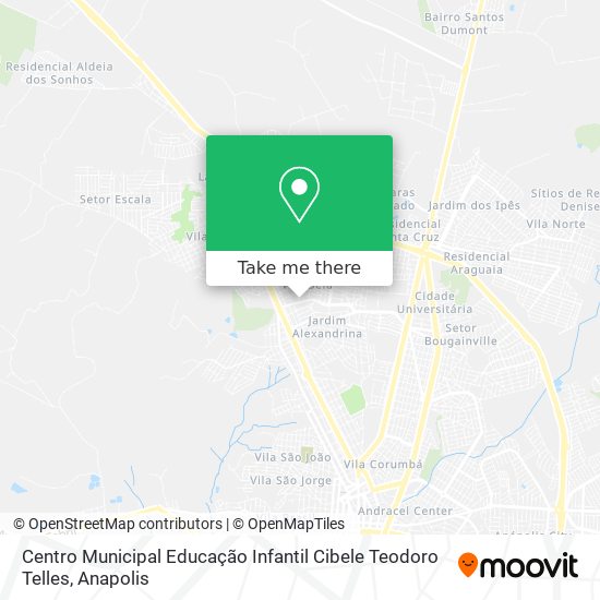 Mapa Centro Municipal Educação Infantil Cibele Teodoro Telles