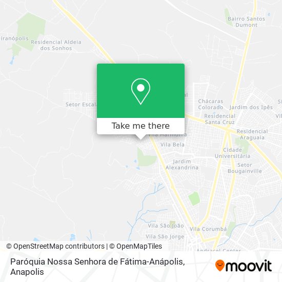 Mapa Paróquia Nossa Senhora de Fátima-Anápolis