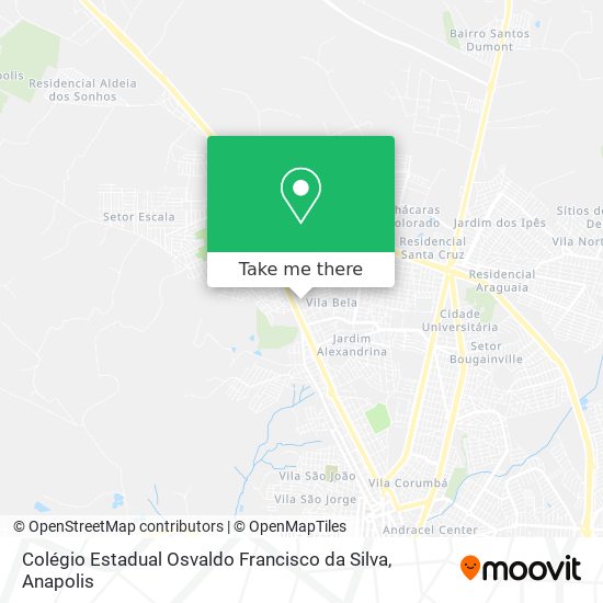 Mapa Colégio Estadual Osvaldo Francisco da Silva