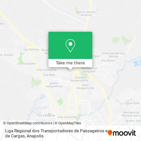 Mapa Liga Regional dos Transportadores de Passageiros e de Cargas