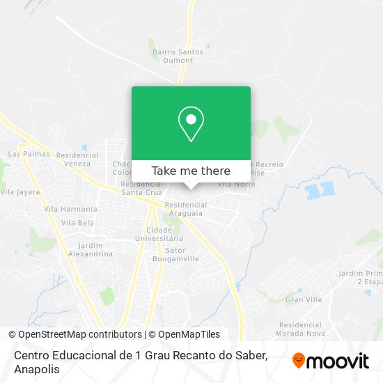 Mapa Centro Educacional de 1 Grau Recanto do Saber