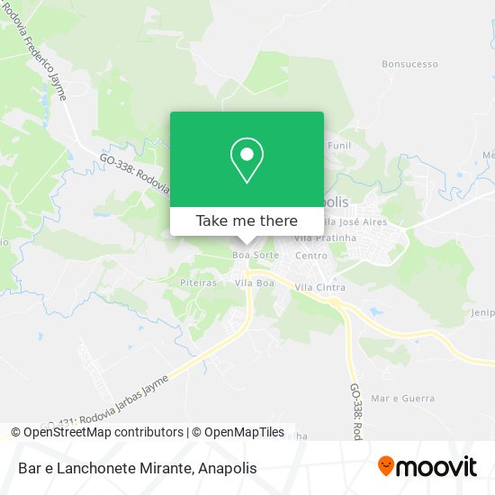 Bar e Lanchonete Mirante map