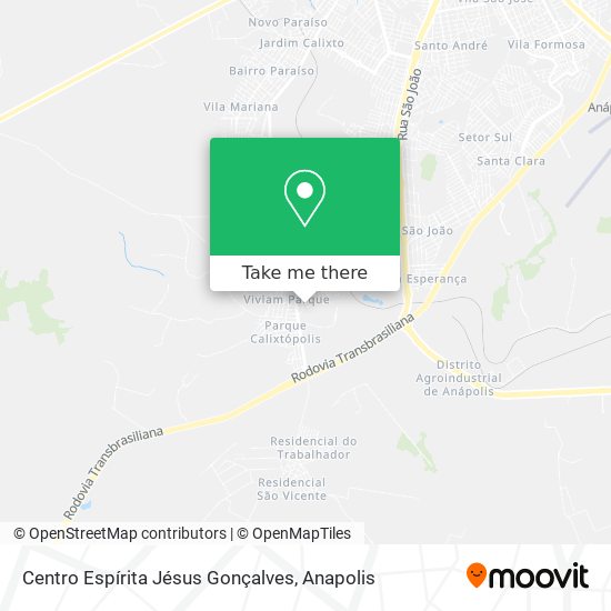 Mapa Centro Espírita Jésus Gonçalves
