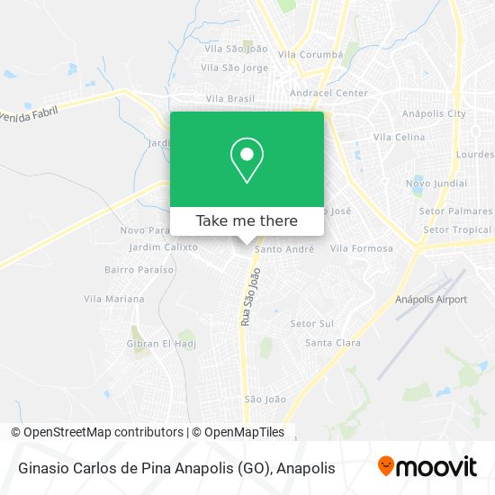 Mapa Ginasio Carlos de Pina Anapolis (GO)