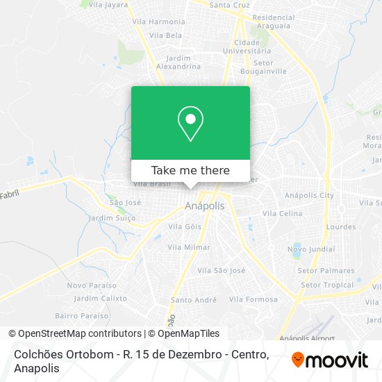 Mapa Colchões Ortobom - R. 15 de Dezembro - Centro