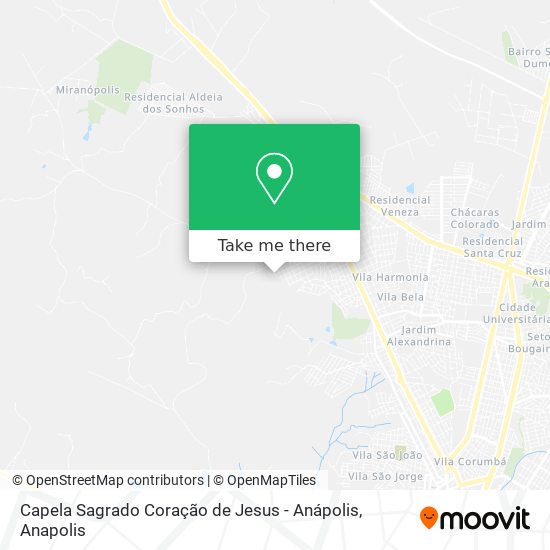 Mapa Capela Sagrado Coração de Jesus - Anápolis