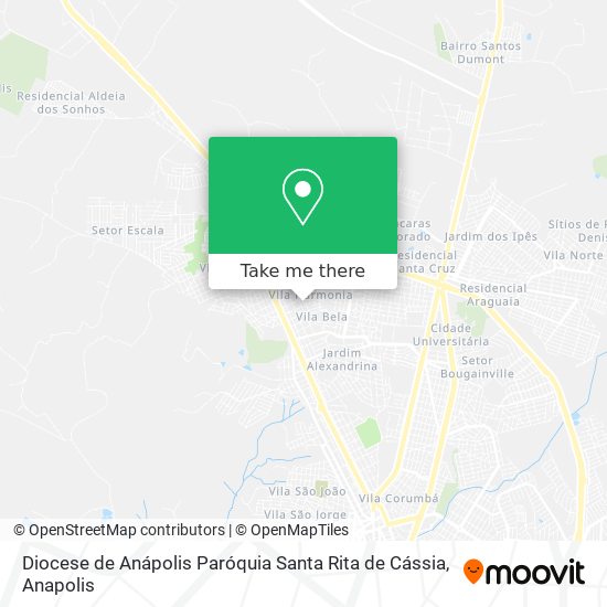 Diocese de Anápolis Paróquia Santa Rita de Cássia map