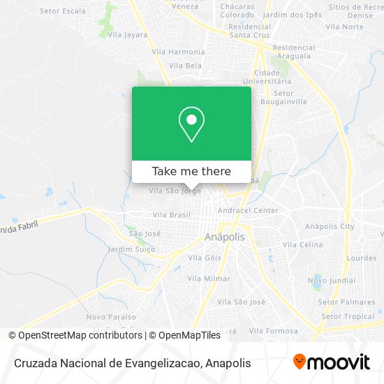 Cruzada Nacional de Evangelizacao map