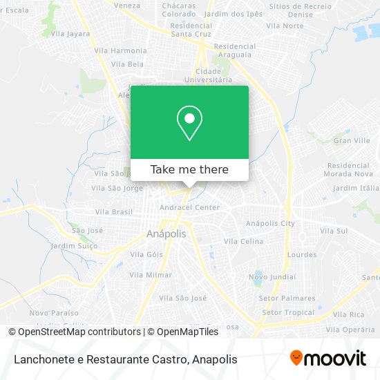 Mapa Lanchonete e Restaurante Castro