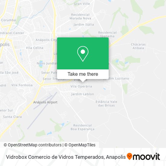 Mapa Vidrobox Comercio de Vidros Temperados