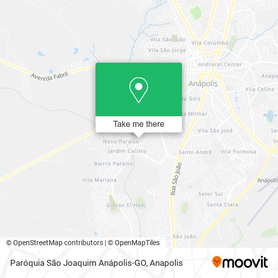 Mapa Paróquia São Joaquim Anápolis-GO