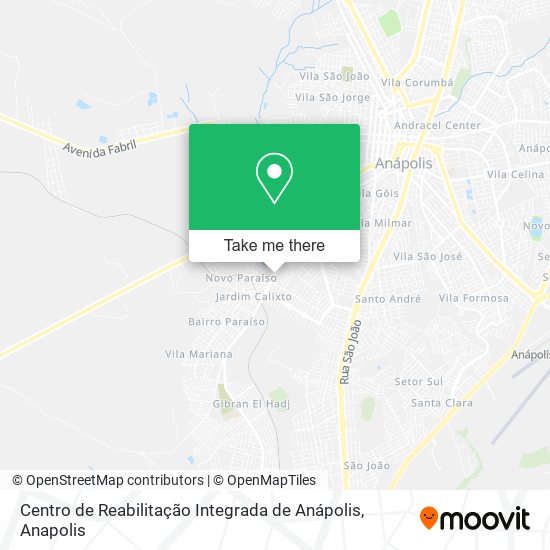 Mapa Centro de Reabilitação Integrada de Anápolis