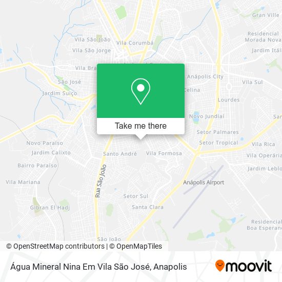 Água Mineral Nina Em Vila São José map