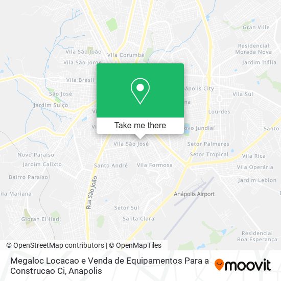 Megaloc Locacao e Venda de Equipamentos Para a Construcao Ci map