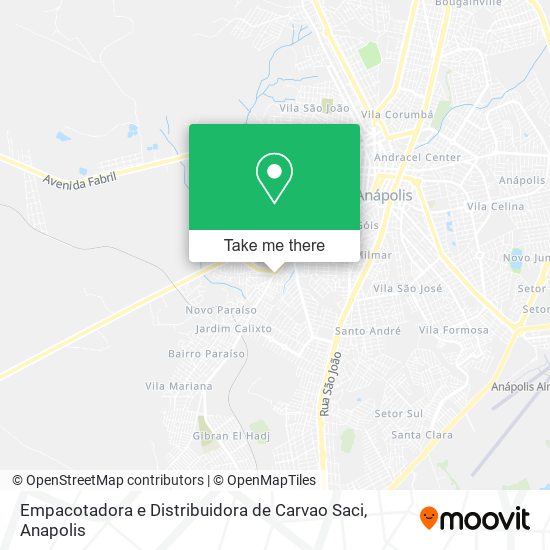 Mapa Empacotadora e Distribuidora de Carvao Saci