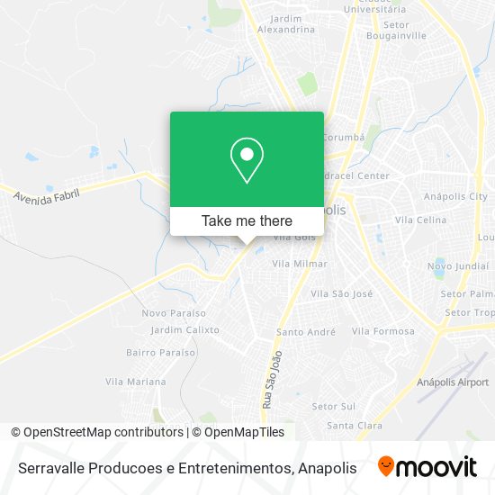 Mapa Serravalle Producoes e Entretenimentos