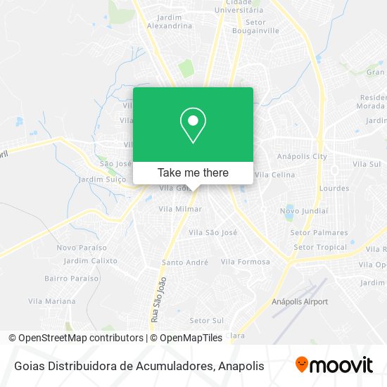 Mapa Goias Distribuidora de Acumuladores