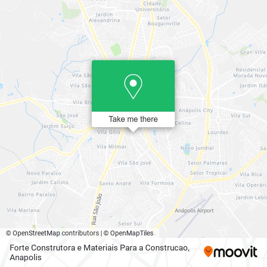 Forte Construtora e Materiais Para a Construcao map