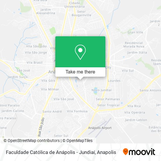 Mapa Faculdade Católica de Anápolis - Jundiaí