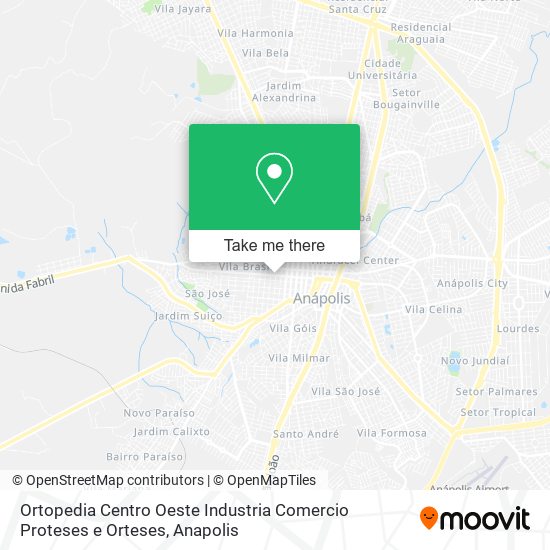 Ortopedia Centro Oeste Industria Comercio Proteses e Orteses map