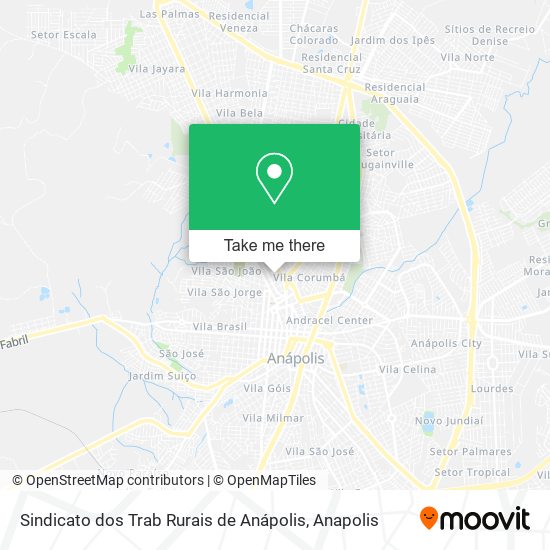 Mapa Sindicato dos Trab Rurais de Anápolis