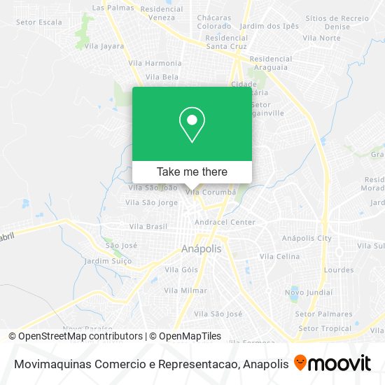 Movimaquinas Comercio e Representacao map