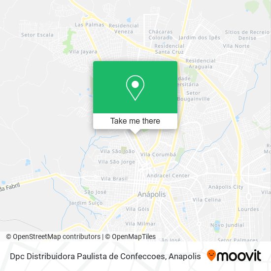 Mapa Dpc Distribuidora Paulista de Confeccoes