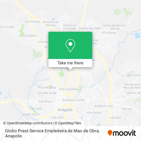 Mapa Globo Prest Service Empleiteira de Mao de Obra