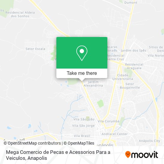 Mega Comercio de Pecas e Acessorios Para a Veiculos map