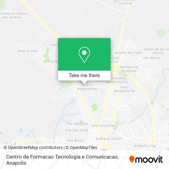 Mapa Centro de Formacao Tecnologia e Comunicacao