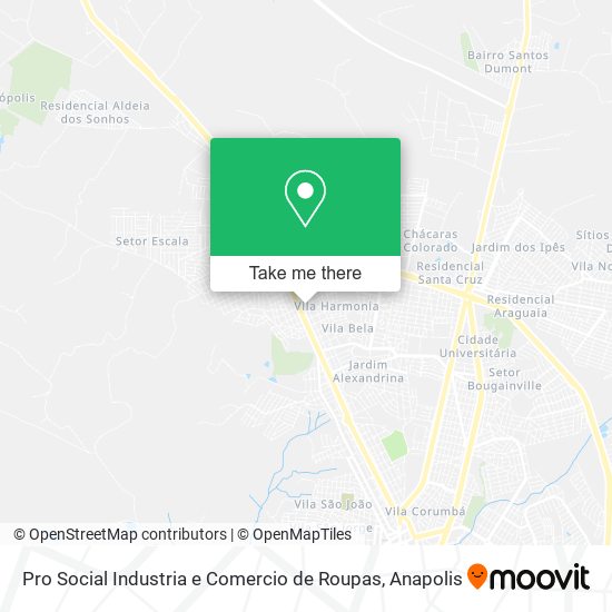 Mapa Pro Social Industria e Comercio de Roupas