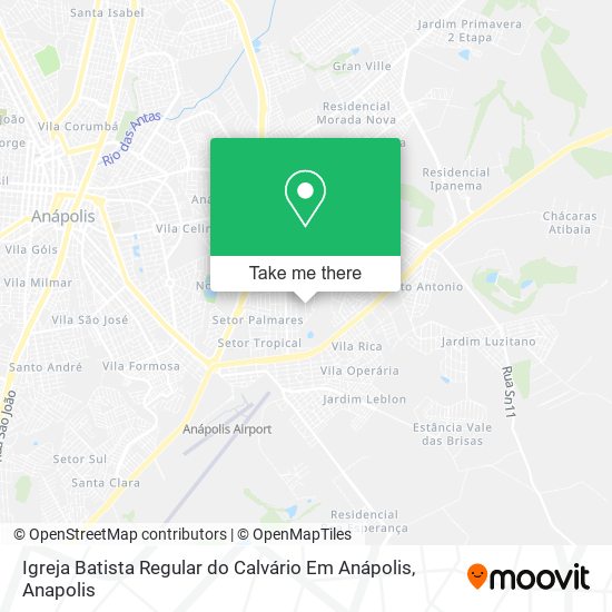 Igreja Batista Regular do Calvário Em Anápolis map