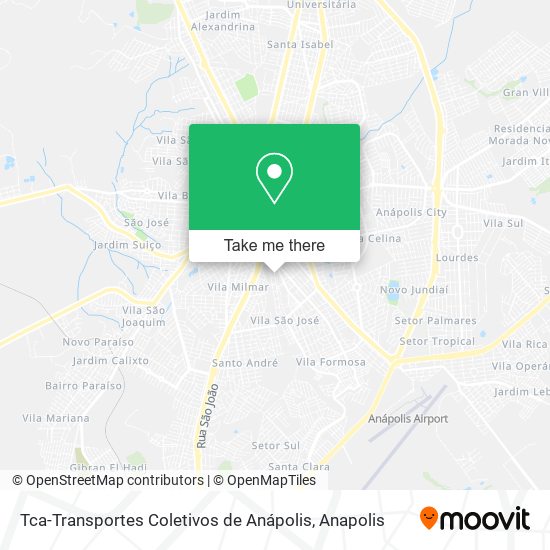 Mapa Tca-Transportes Coletivos de Anápolis