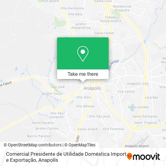 Mapa Comercial Presidente de Utilidade Doméstica Import e Exportação