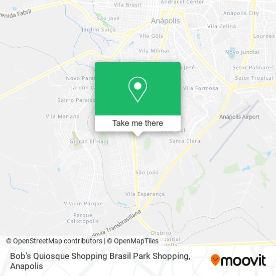Mapa Bob's Quiosque Shopping Brasil Park Shopping