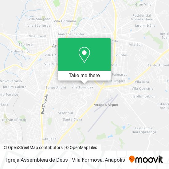 Mapa Igreja Assembleia de Deus - Vila Formosa