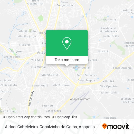 Aldaci Cabeleleira, Cocalzinho de Goiás map