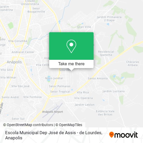 Mapa Escola Municipal Dep José de Assis - de Lourdes