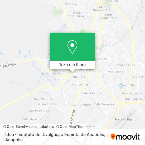 Mapa Idea - Instituto de Divulgação Espírita de Anápolis