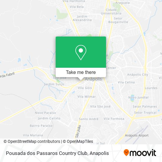 Pousada dos Passaros Country Club map