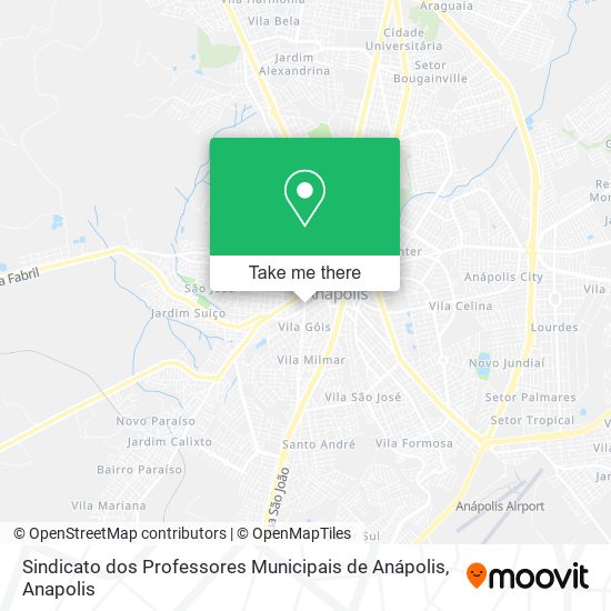 Sindicato dos Professores Municipais de Anápolis map