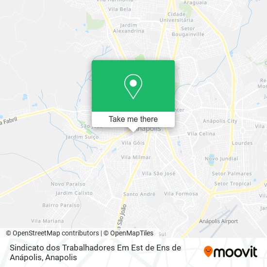 Sindicato dos Trabalhadores Em Est de Ens de Anápolis map