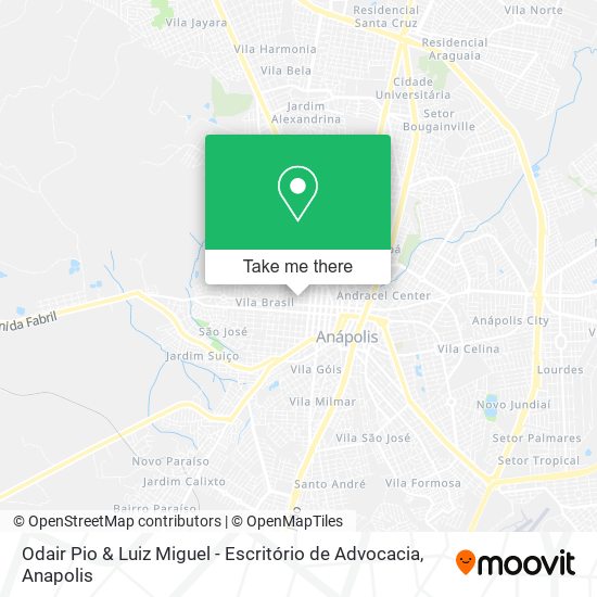 Mapa Odair Pio & Luiz Miguel - Escritório de Advocacia