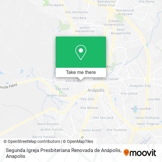 Segunda Igreja Presbiteriana Renovada de Anápolis map