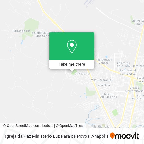Igreja da Paz Ministério Luz Para os Povos map