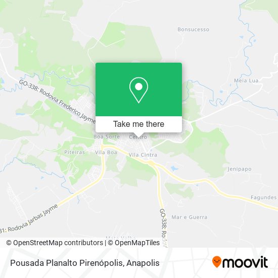 Pousada Planalto Pirenópolis map