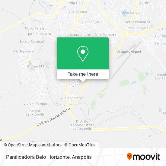 Mapa Panificadora Belo Horizonte